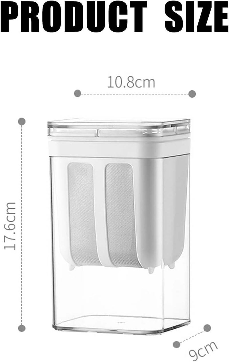 TASMAX Hung Curd Maker Yogurt Filter Strainer Box, Yogurt Strainer for Dahi, Fine Mesh Strainers with Lid 1100ml for Making Thick Greek Yogurts, Soybean Milk, Kefir - Image 2