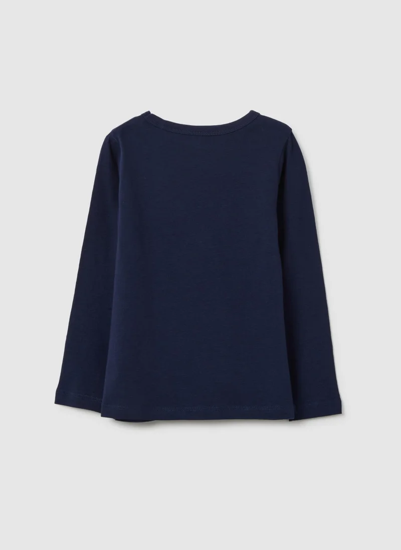 Ovs BLUE REGULAR FIT COTTON GIRL'S TOP