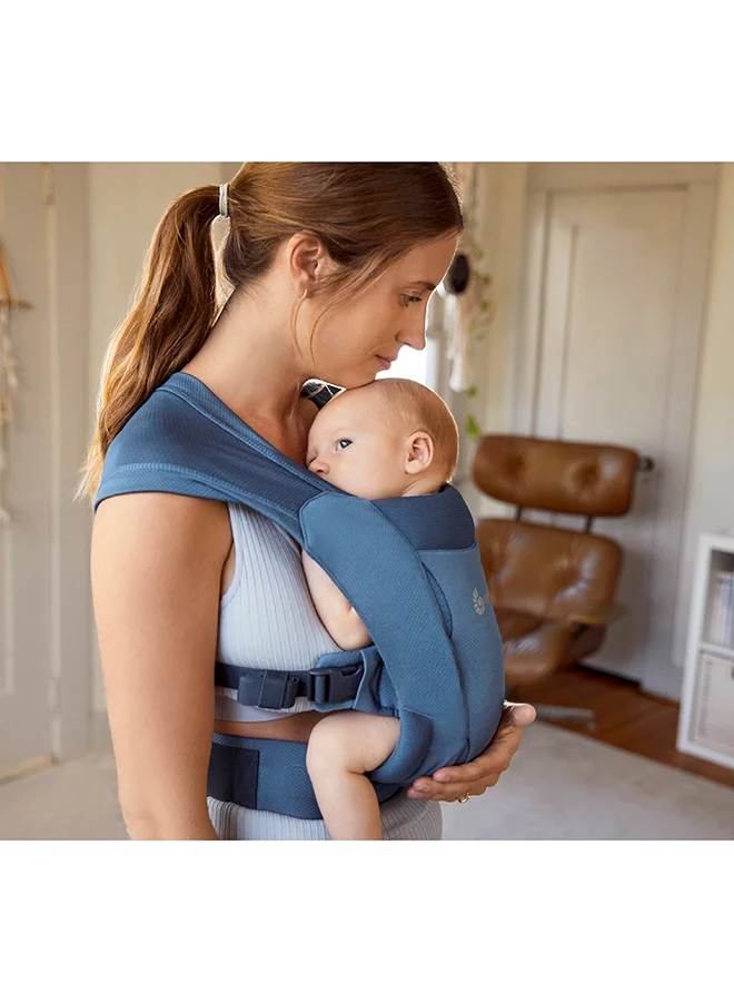 ergobaby Embrace Soft Air Mesh Ergonomic Baby Carrier For Newborns From Birth, Ergonomic 2 - Position Belly Carrier Front Carrier - Blue