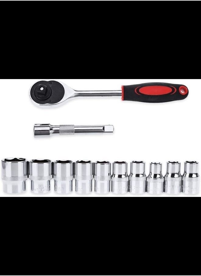 Generic Screwdriver Set Mechanic Tool Set 12pcs 1/4 Inch Socket Wrench Set  - Image 3