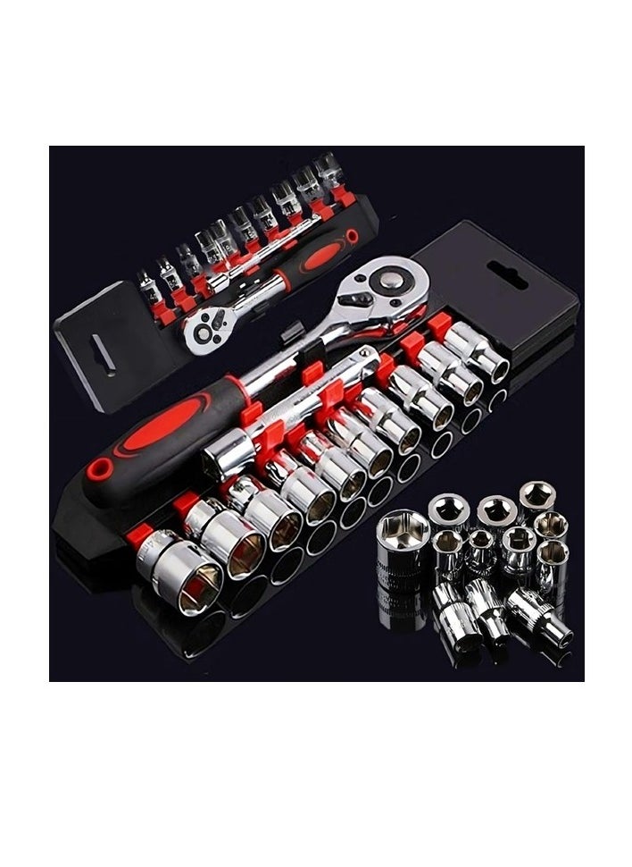 Screwdriver Set Mechanic Tool Set 12pcs 1/4 Inch Socket Wrench Set