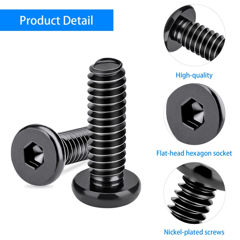 Ofiswadi 35 Sets 1/4-20 Threaded Inserts for Wood - 19/32" Length Heavy Duty Inserts with Hex Key (Includes 35pcs 1/4-20 x 3/4" Mounting Screws and 2pcs Hex Key) - Image 3