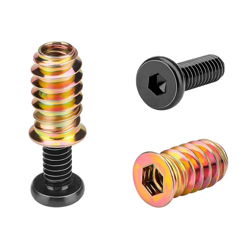 Ofiswadi 35 Sets 1/4-20 Threaded Inserts for Wood - 19/32" Length Heavy Duty Inserts with Hex Key (Includes 35pcs 1/4-20 x 3/4" Mounting Screws and 2pcs Hex Key) - Image 5