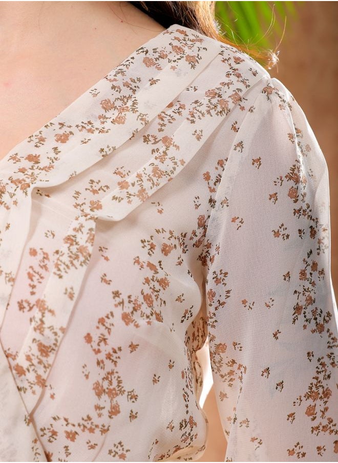Freehand - Women Flared Casual Ditsy Print Dress - Image 1