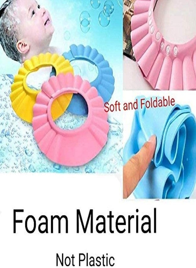 Honexa Adjustable Safe Soft Bathing Baby Shower Hair Wash Cap for Children, Baby Bath Cap Shower Protection for Eyes and Ear,Multi Color (4 pic) - Image 4