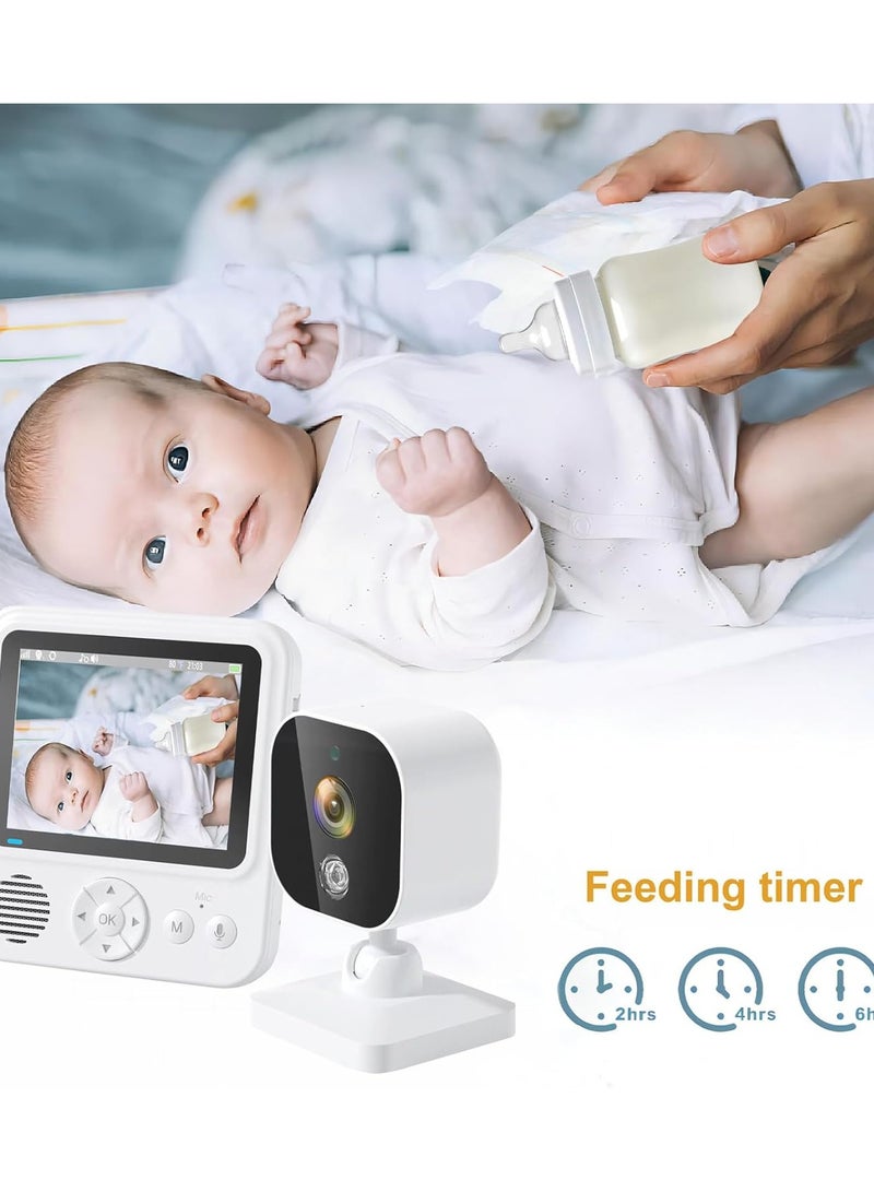 HOCC Baby Monitor with 2.8 HD Screen, 2.4Ghz Wireless Baby Camera Monitor - Image 4