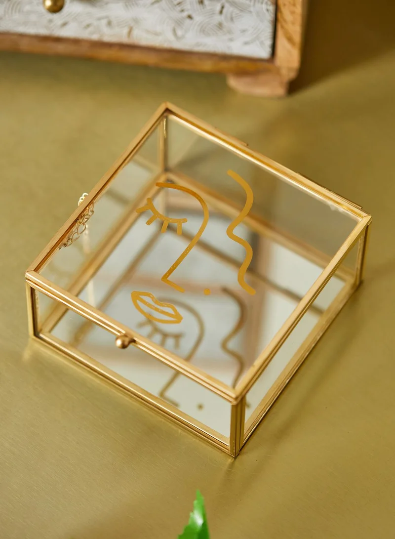 Sass & Belle Abstract Face Jewellery Box