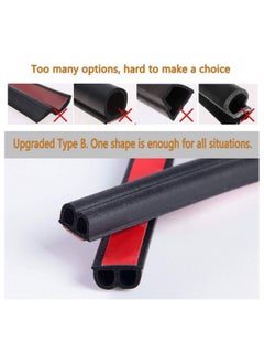 RATSAW 10m Universal Self Adhesive Auto Rubber Weather Draft Seal Strip Weatherstrip For Car Window And Door Engine Cover 2 Rolls Of 5m  - Image 4