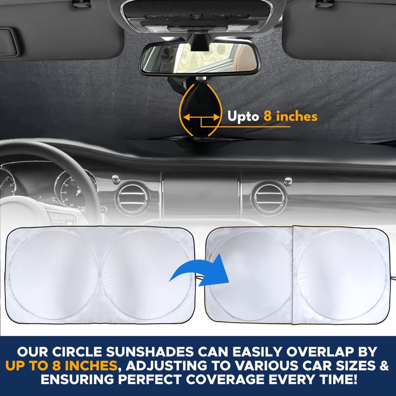 EcoNour RV Windshield Sunshade | Reflective RV Windshield Cover for UV Rays & Heat Protection, Keeps Your RV Motorhome Cool | Shades for RV Fits RVs, Trucks, Motorhomes, Buses | XXXXX-Large 102"x51" - Image 5