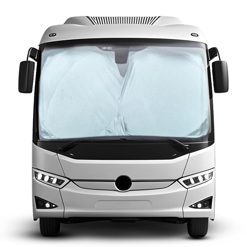 EcoNour RV Windshield Sunshade | Reflective RV Windshield Cover for UV Rays & Heat Protection, Keeps Your RV Motorhome Cool | Shades for RV Fits RVs, Trucks, Motorhomes, Buses | XXXXX-Large 102"x51" - Image 1