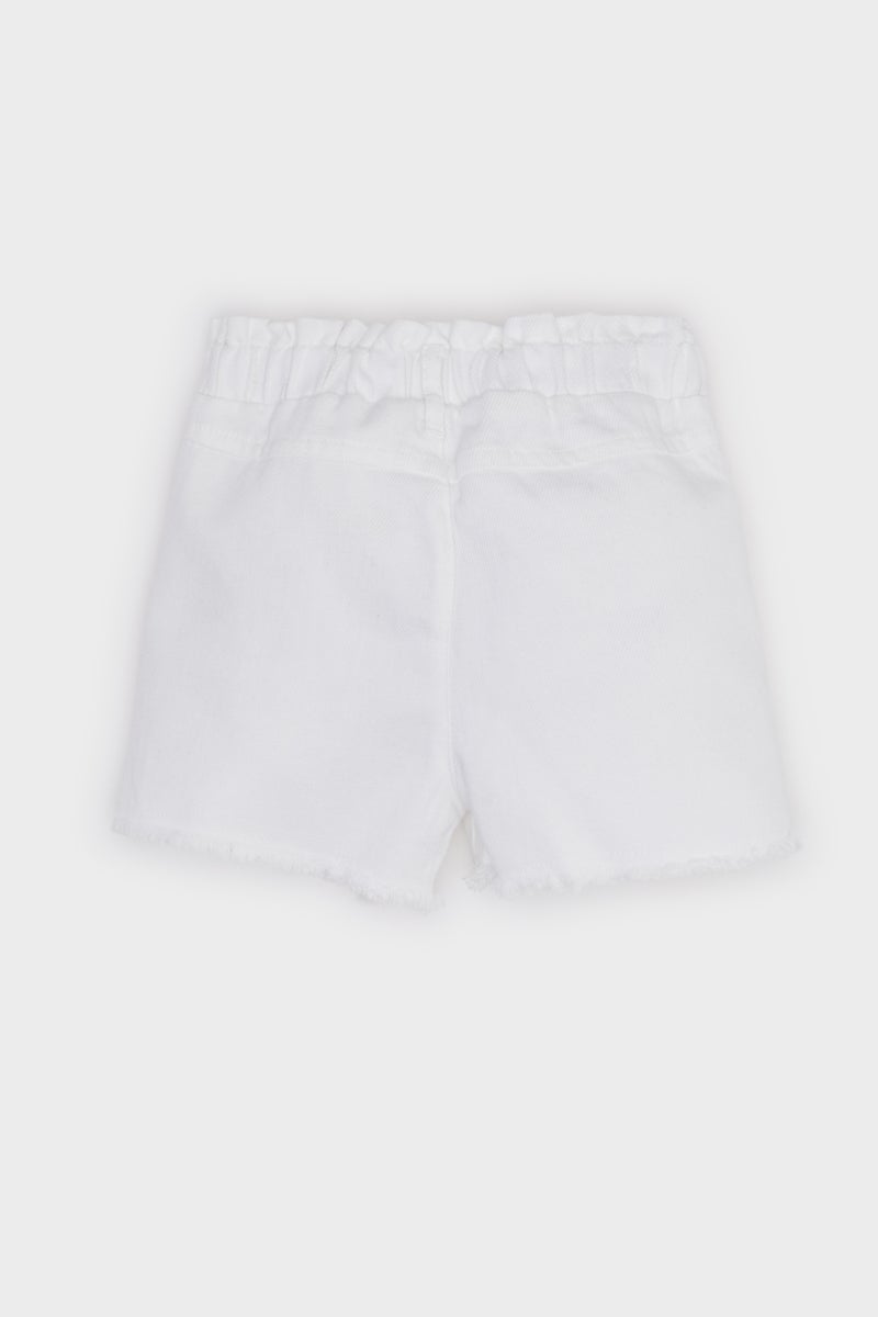 DeFacto Baby Girl Paperbag Fit Paperbag Waist Shorts - Image 2