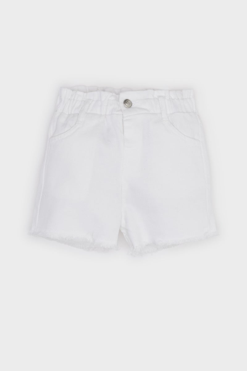 DeFacto Baby Girl Paperbag Fit Paperbag Waist Shorts - Image 1