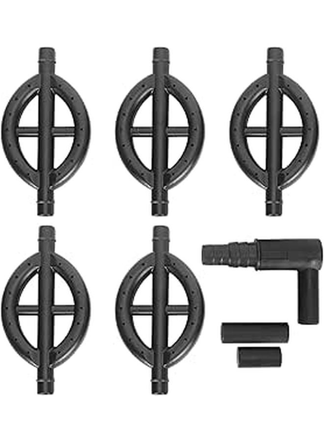 Aquarium Filter Rain Bar Spray Pipe Black 13x7cm 360 Degree Efficient Water Cycle - Image 1