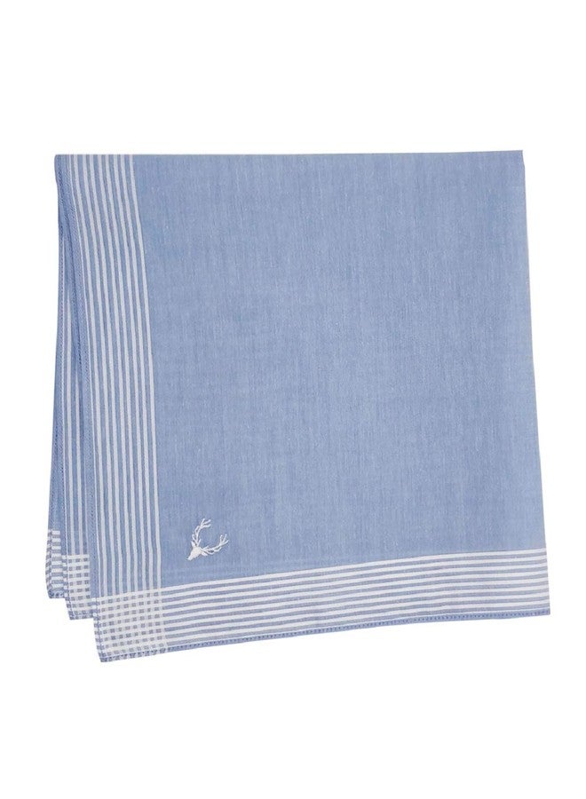 Allen Solly مناديل قطنية بألوان الباستيل للرجال من ألين سوللي مع شعار العلامة التجارية (عبوة من 6) - Image 5