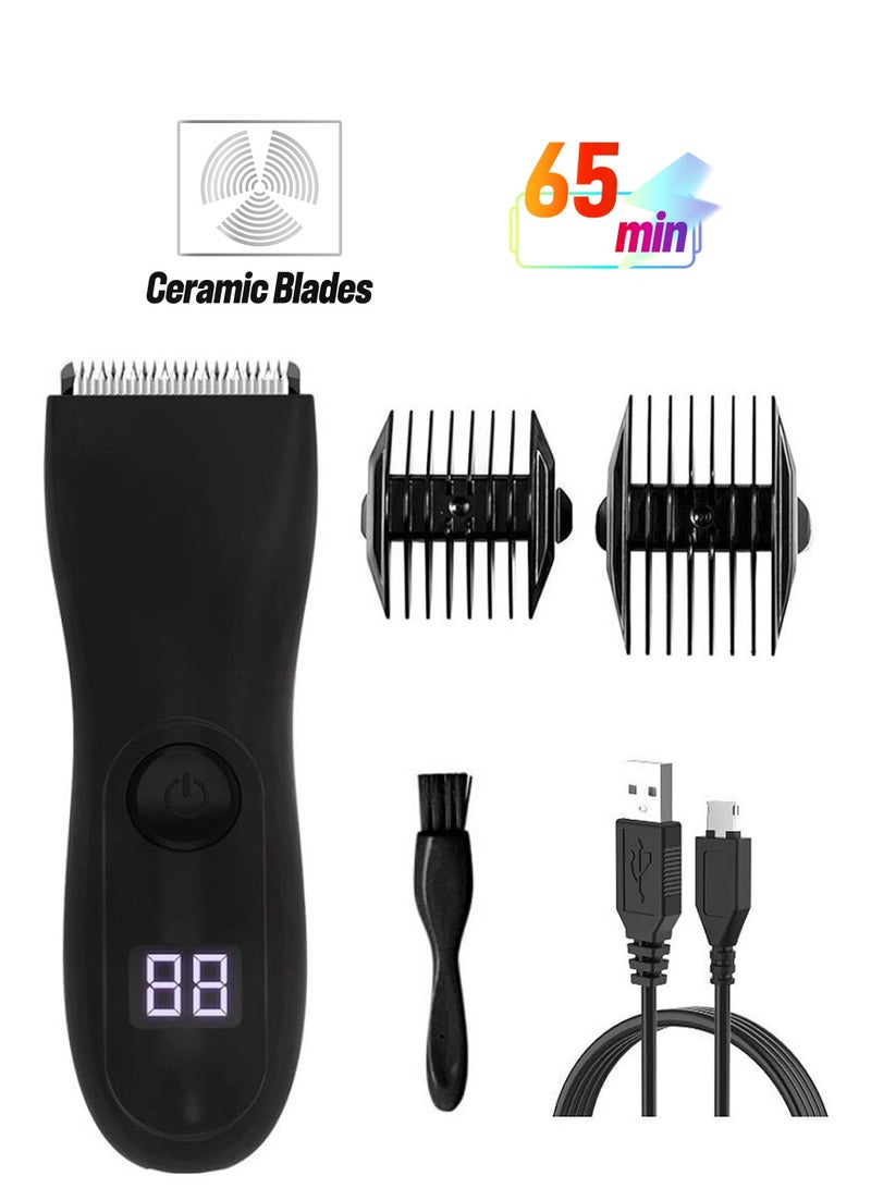 Captaintech Men's Hair Clippers and Trimmers for Intimate Areas, Waterproof Electric Shaver and Beard Grooming Machine for Hair Removal and Precision Cutting. - Image 1