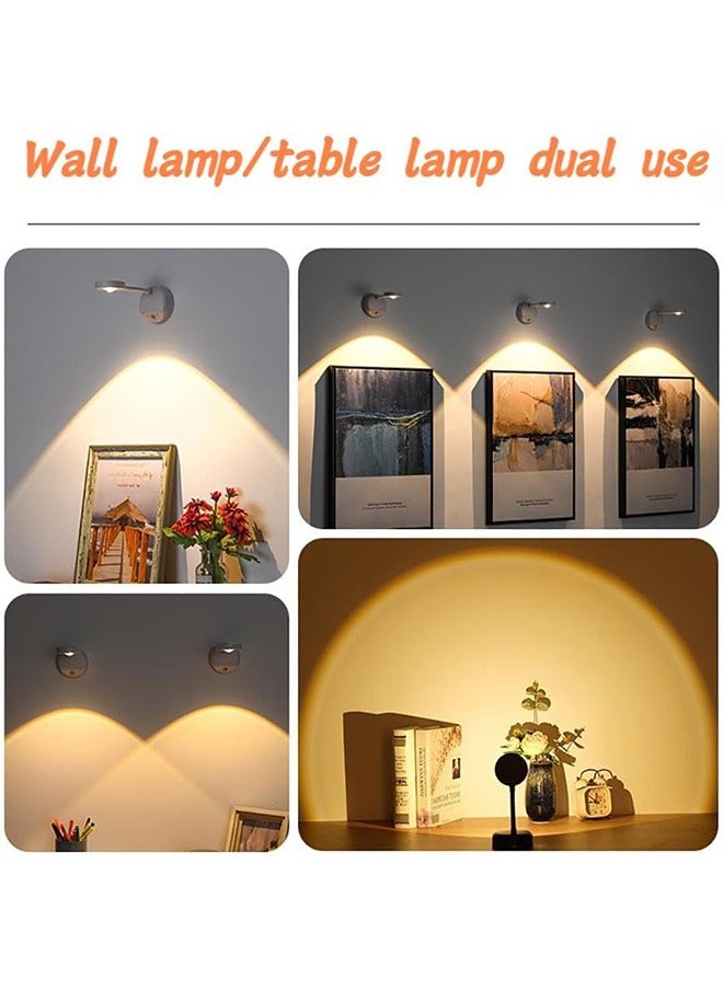 Bukela - Rechargeable LED Wall Light with 360° Rotation - Battery-Powered Stick-On Picture Lighting for Art Displays, Bedrooms & Hallways (No Wiring Needed) - Image 1