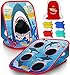 Swooc Games Shark Frenzy 2in1 Bean Bag Toss Game for Kids 5Second Setup Toddler Party Games for Kids Toddler Outdoor Fun Corn Hole Shark Toys for Boys Cornhole Game Set Outside - Image 3
