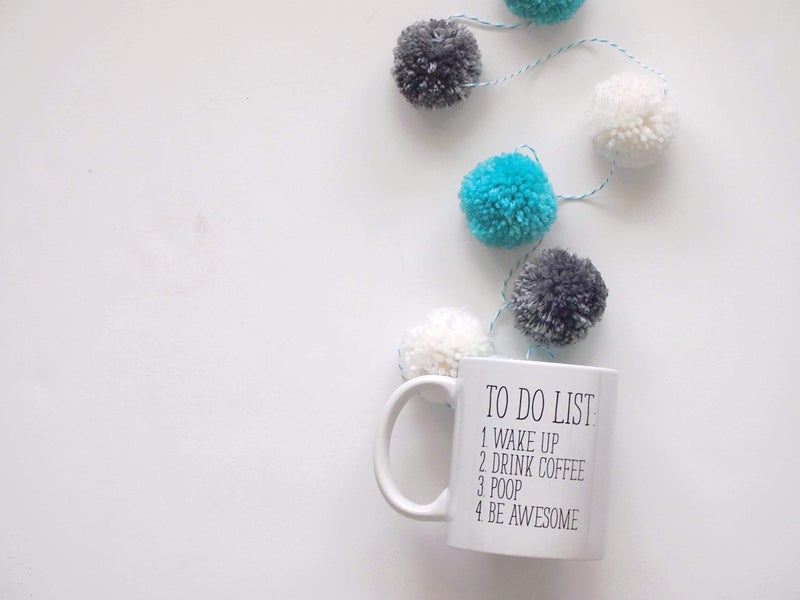 Loftipop To Do List Wake Up Drink Coffee Poop Be Awesome Funny Quote Coffee Mug, Motivational Mug, Fun Mugs, Funny Gift (11oz) - Image 3