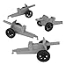 Tim Mee Toy TimMee M3 Artillery Gray 4pc Plastic Army Men Cannon Playset Made in USA - Image 4