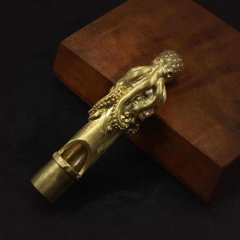 Copper Octopus Whistle Portable Metal Safety Whistle for Hiking Camping Outdoor Sports - Image 5