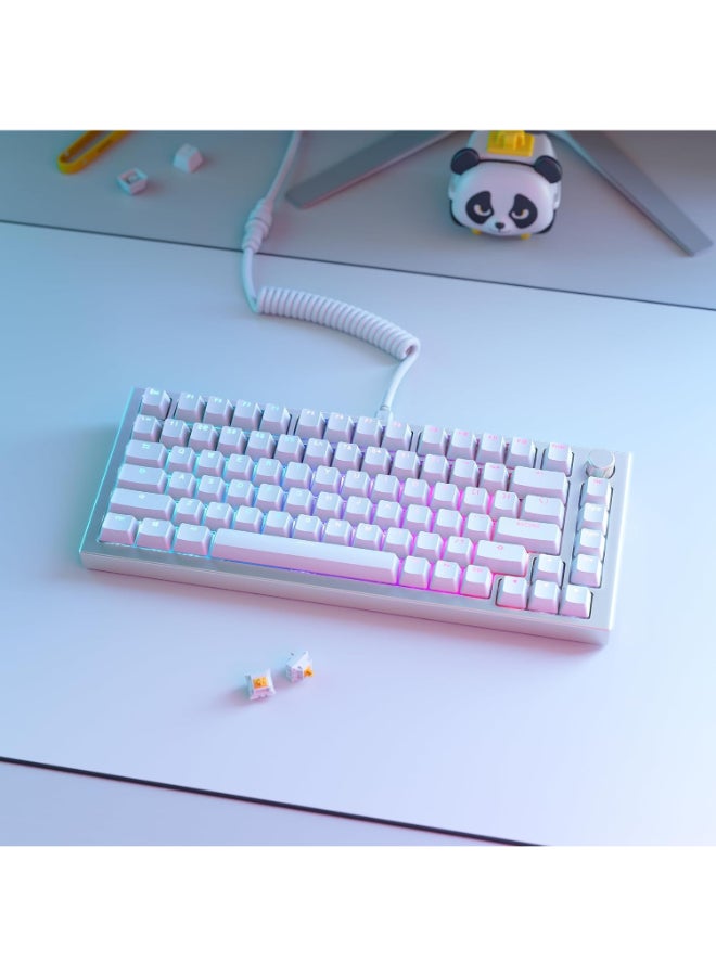 Glorious GMMK ABS Doubleshot V2 USA Base Kit Mechanical Keycaps - (123 Keys) - White - Image 2