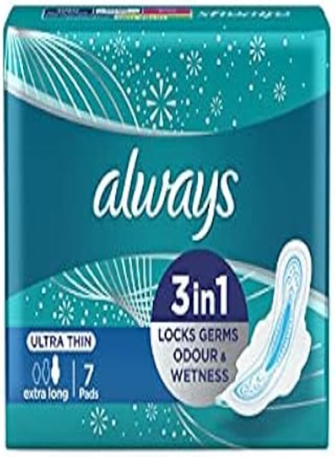 Always Always ultra delight, extra long sanitary pads, 7 pieces