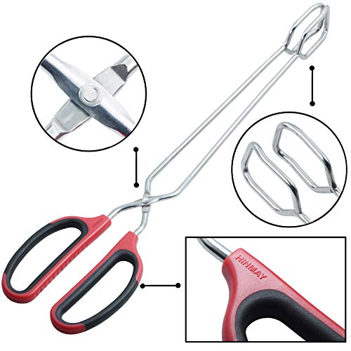 HINMAY Extra Long Scissor Tongs 16-Inch Stainless Steel Barbecue Grilling Tongs - Image 2