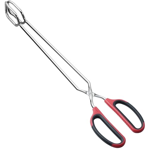 HINMAY Extra Long Scissor Tongs 16-Inch Stainless Steel Barbecue Grilling Tongs - Image 1