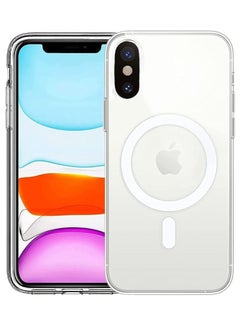 MIGOFAST Magnetic Clear Back Designed for iPhone Xs Max Clear Phone Case Compatible with Mag safe Slim Protective Cover  - Image 1
