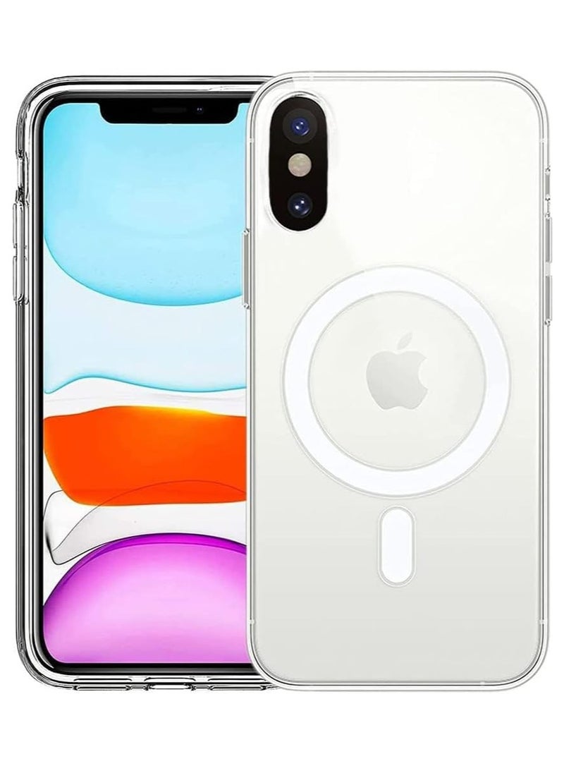 MIGOFAST - Magnetic Clear Back Designed for iPhone Xs Max Clear Phone Case Compatible with Mag safe Slim Protective Cover - Image 1