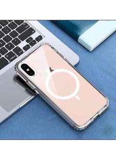 MIGOFAST Magnetic Clear Back Designed for iPhone Xs Max Clear Phone Case Compatible with Mag safe Slim Protective Cover  - Image 5