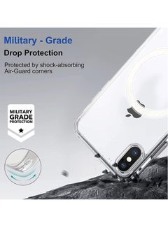 MIGOFAST Magnetic Clear Back Designed for iPhone Xs Max Clear Phone Case Compatible with Mag safe Slim Protective Cover  - Image 4