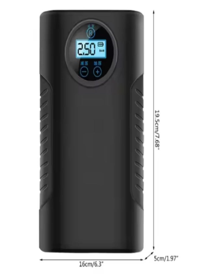 DUNISO Portable air compressor, handheld electric wireless tire inflation pump, intelligent digital display, maximum 150 PSI, automatic shut-off of electric pump, suitable for motorcycles, cars, bicycles, and balls - Image 3