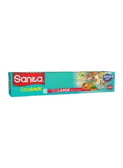 Sanita 40-Piece Easy Lock Storage Bag Set Clear Large Pf31Zp0301R12  - Image 1