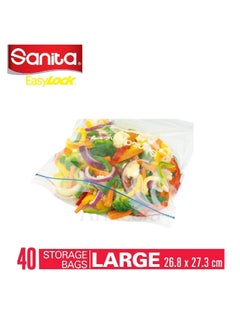 Sanita 40-Piece Easy Lock Storage Bag Set Clear Large Pf31Zp0301R12  - Image 2