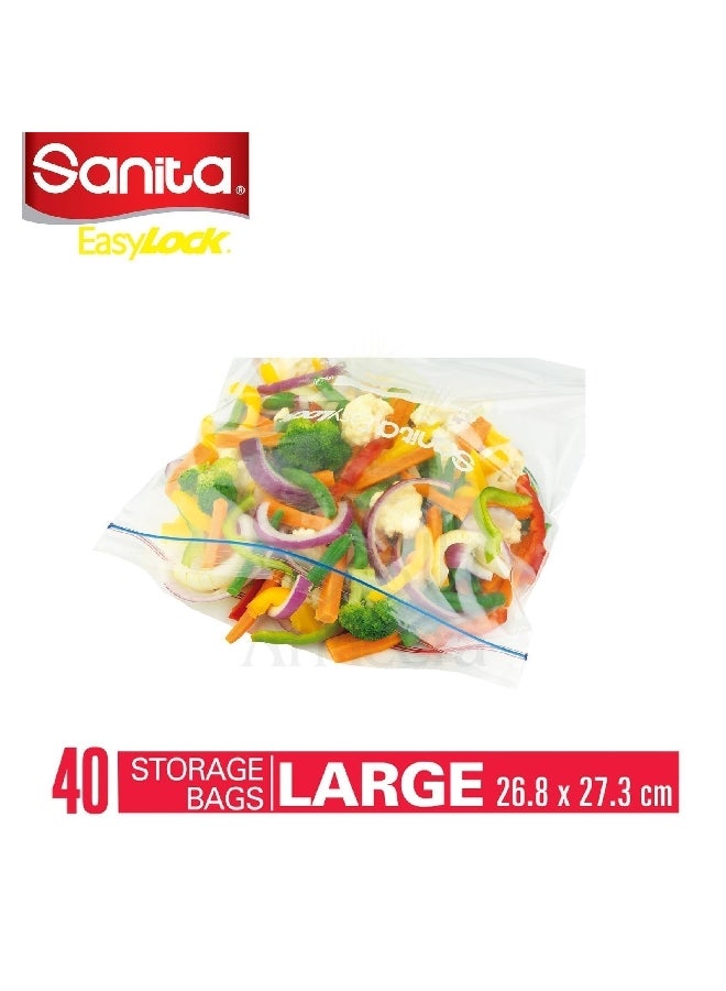 Sanita 40-Piece Easy Lock Storage Bag Set Clear Large Pf31Zp0301R12 - Image 2