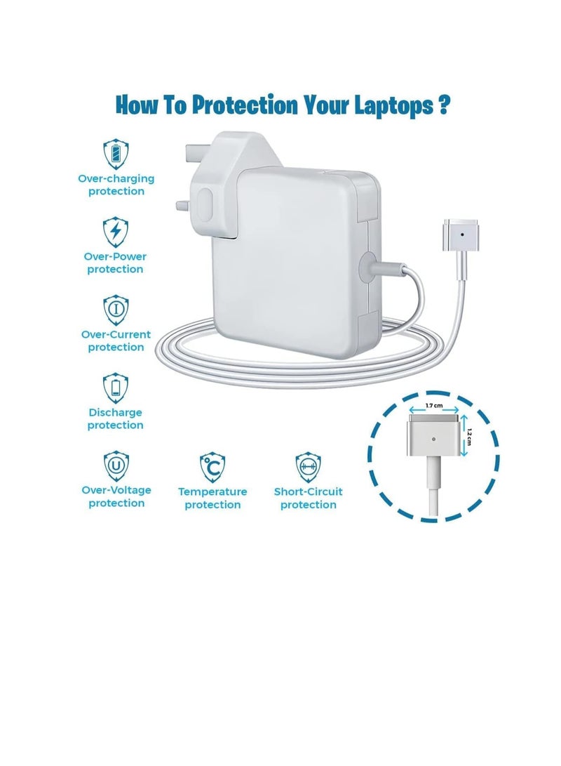 Charger Compatible for MacBook Pro Charger 85Watt  L-Tip Magsafe-1 Power Adapter Compatible with Mac-Book Pro 15 Inches, Models, Mid 2010, Early 2011, Late 2011, Mid 2012