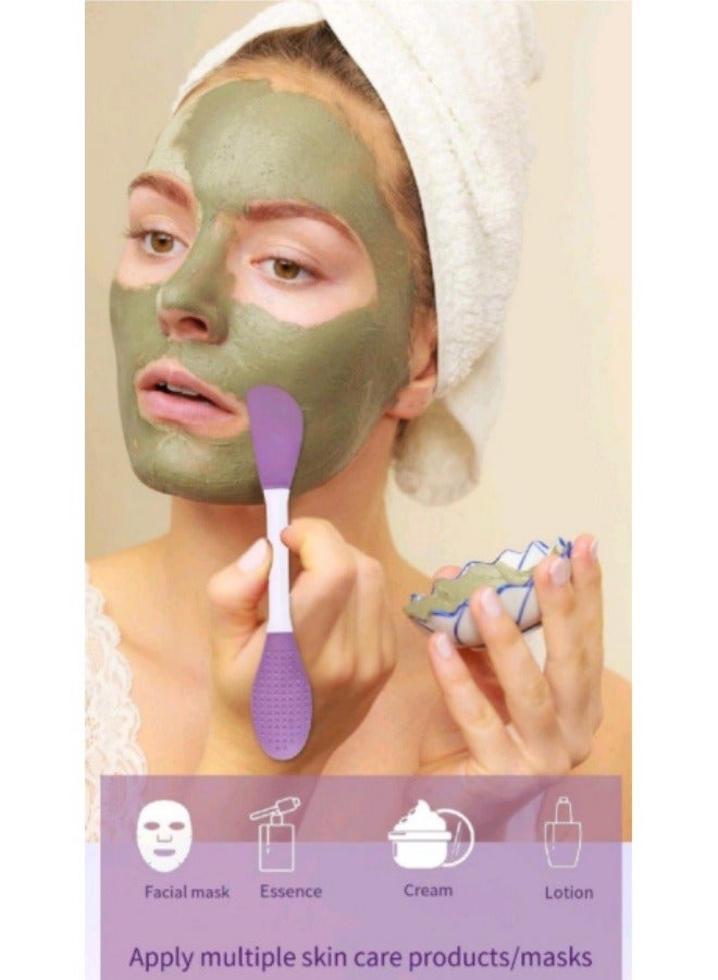 Double-Headed Silicone Mask Brush Face Cleansing Massage Brush Mud Mask Smear Brush - Image 2