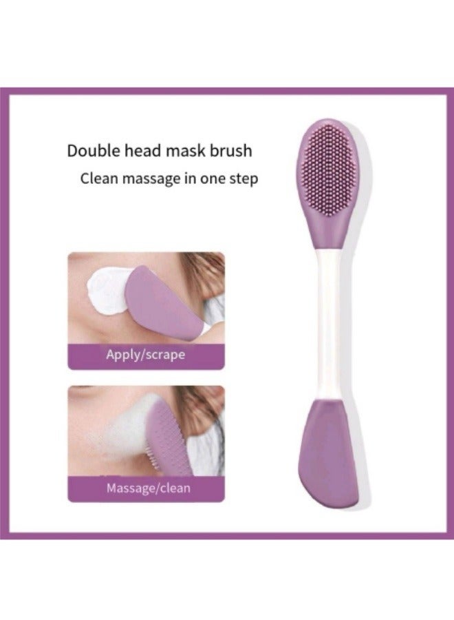 Double-Headed Silicone Mask Brush Face Cleansing Massage Brush Mud Mask Smear Brush - Image 1