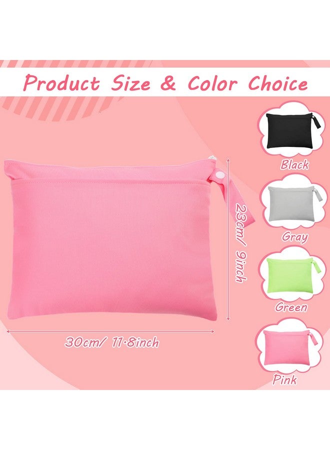 Shappy 4 Pieces Wet Dry Bag for Baby Cloth Diapers Wet Diaper Bag Washable Travel Bags Reusable with 2 Pockets for Pool Yoga Gym Travel Beach Swimwear Clothes - Image 1