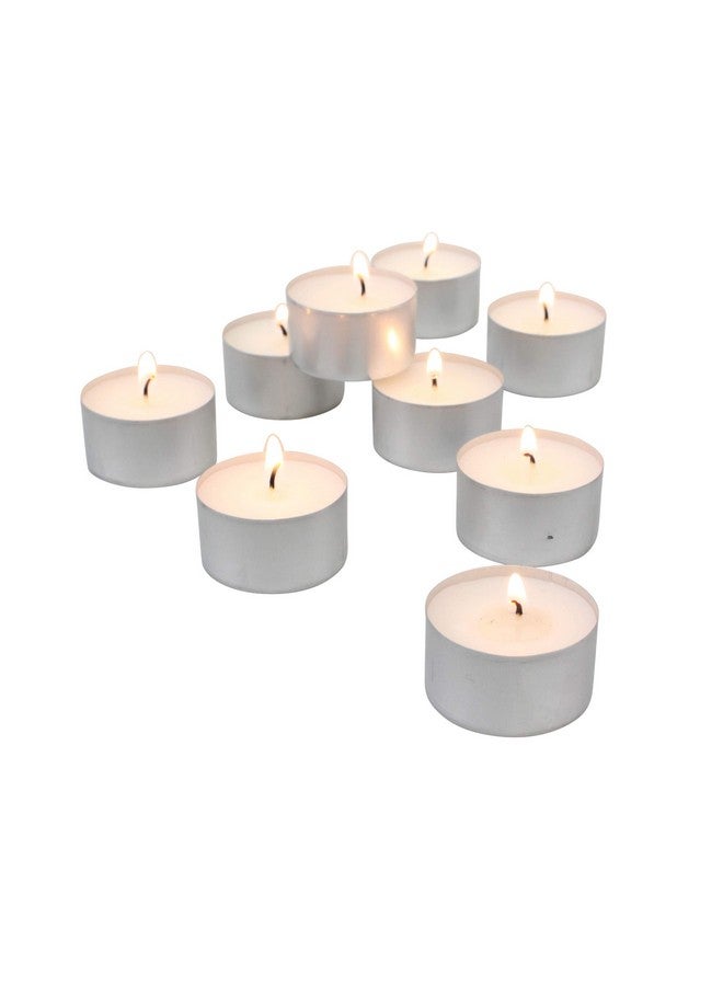 Stonebriar Stonebriar 50 Count White Unscented Smokeless Long Burning Tea Light Candles with 6-7 Hour Burn Time - Image 3