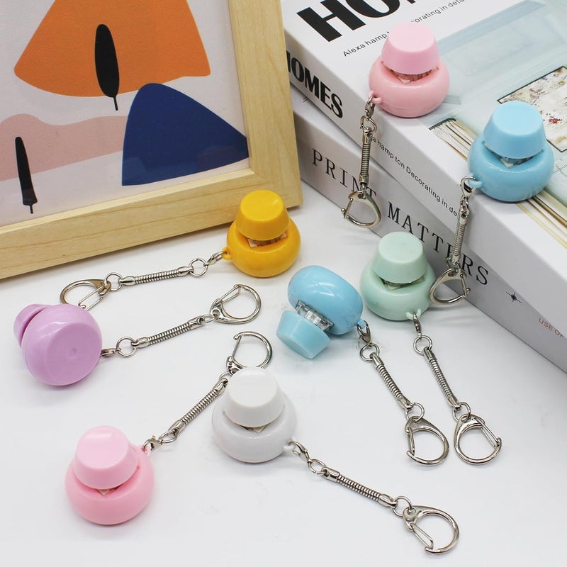 TERRIFI 8Pcs Keyboard Fidget Toys, Cute Fidget Keychain Decompression Toys, Finger Keyboard Toy Stress Relief Finger Keychain Fidgets Button for Adult Gifts to Pass the Boring Time (Macaron Colors) - Image 3