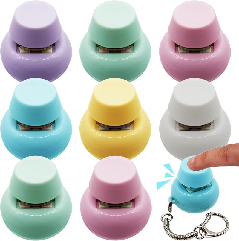 TERRIFI 8Pcs Keyboard Fidget Toys, Cute Fidget Keychain Decompression Toys, Finger Keyboard Toy Stress Relief Finger Keychain Fidgets Button for Adult Gifts to Pass the Boring Time (Macaron Colors) - Image 1