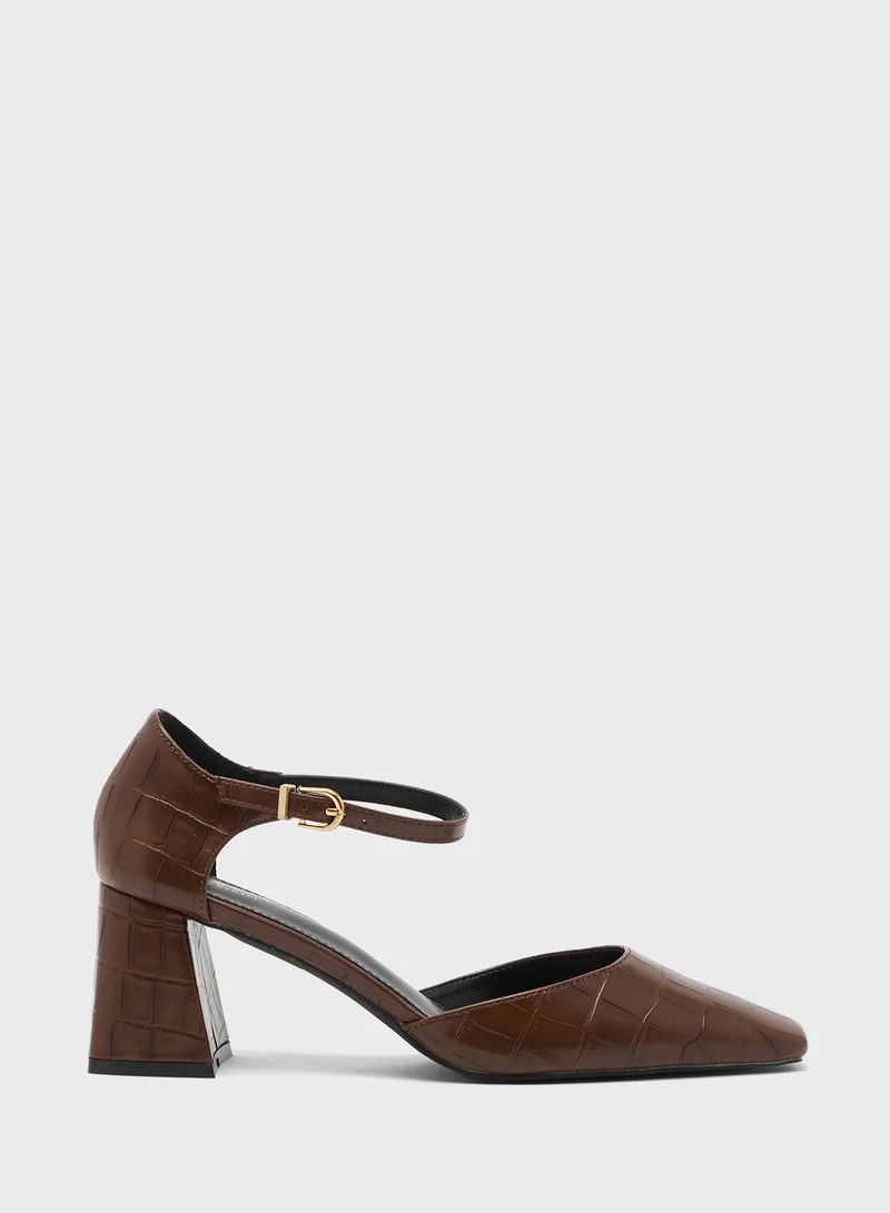 ELLA Ladies Block Heel Pump