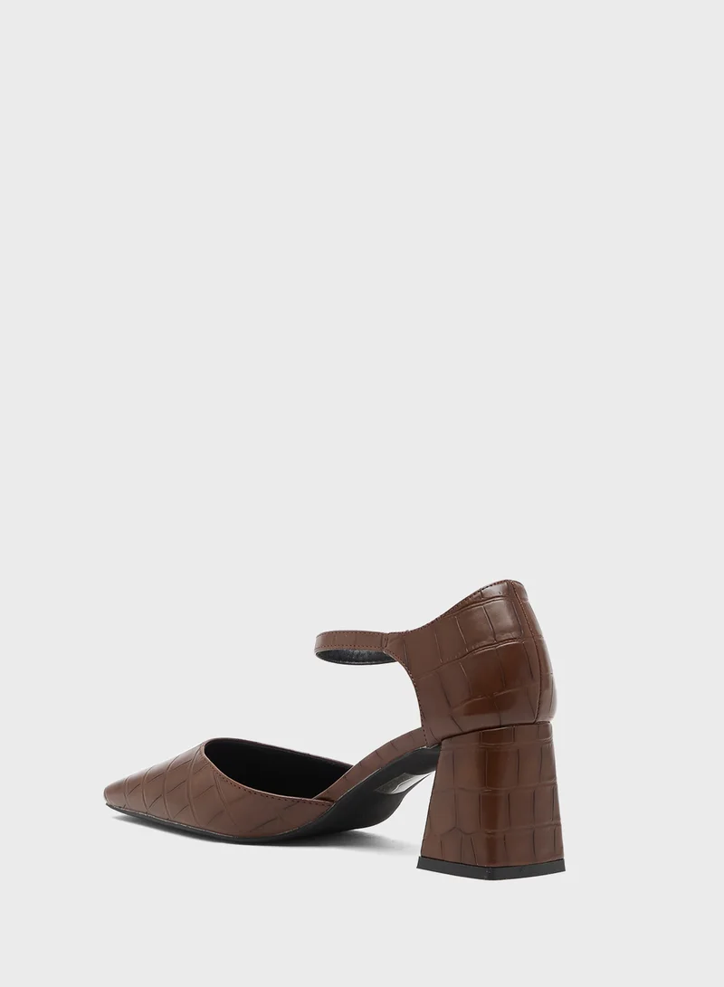 ELLA Ladies Block Heel Pump