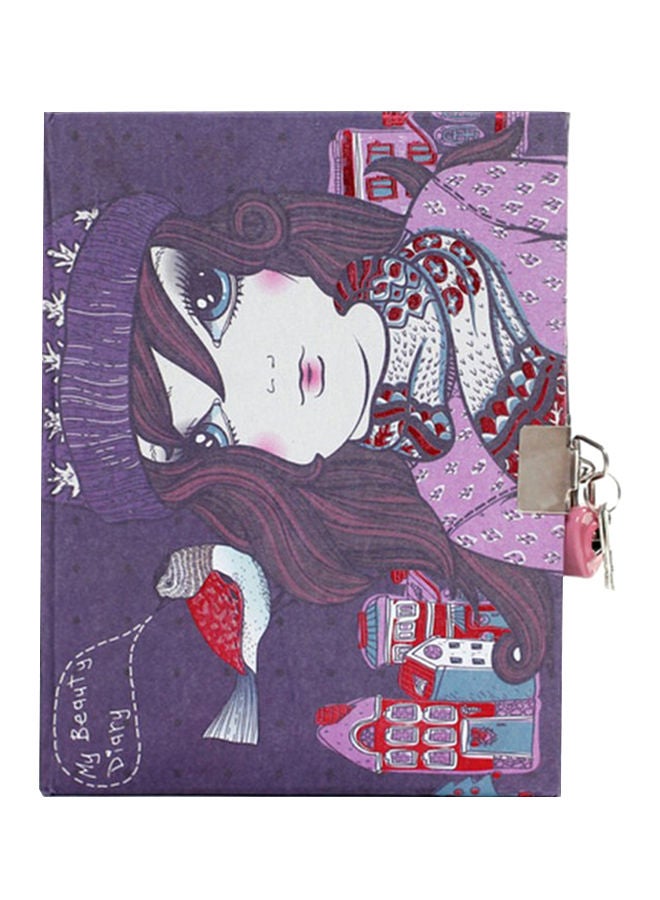 NIBEMINENT A5 Hardcover Lock Closure Notebook Multicolour - Image 1