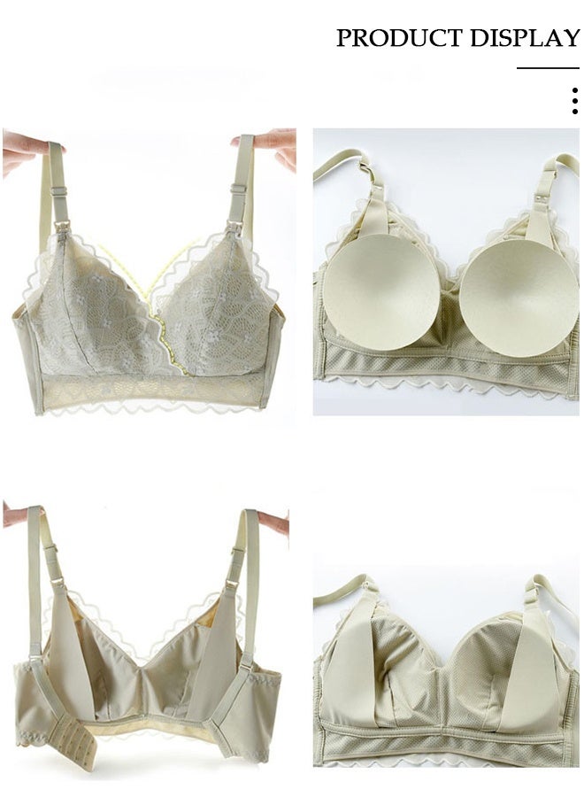 DUNISO Women's Underwear Nursing Bras Support Full Coverage Lightly Padded feeding Maternity Bra Natural Shape Pregnancy Sleep Bra L - Image 2