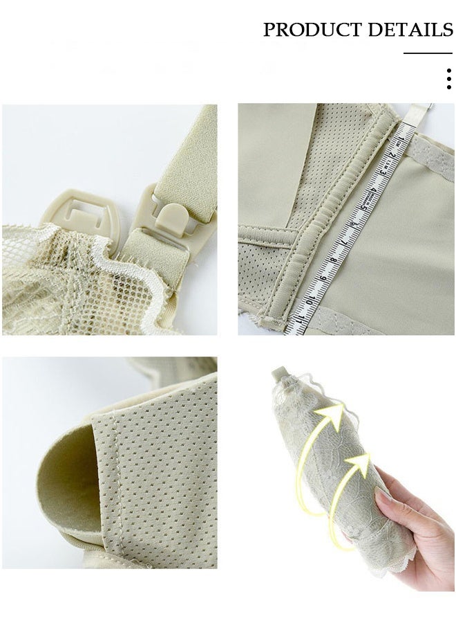 DUNISO Women's Underwear Nursing Bras Support Full Coverage Lightly Padded feeding Maternity Bra Natural Shape Pregnancy Sleep Bra L - Image 3