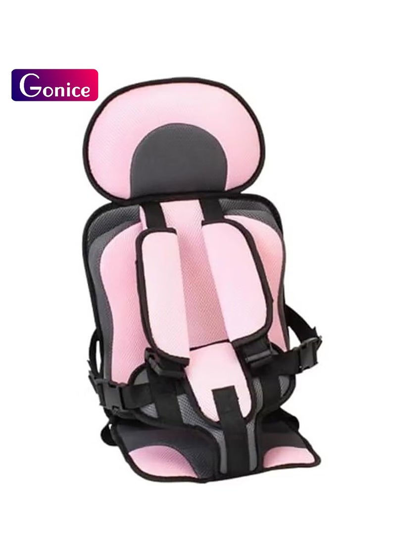 Gonice 5 Point Harness, Adjustable Headrest Booster Car Seat 9 To 36 Kg, 12 Year pink  - Image 1