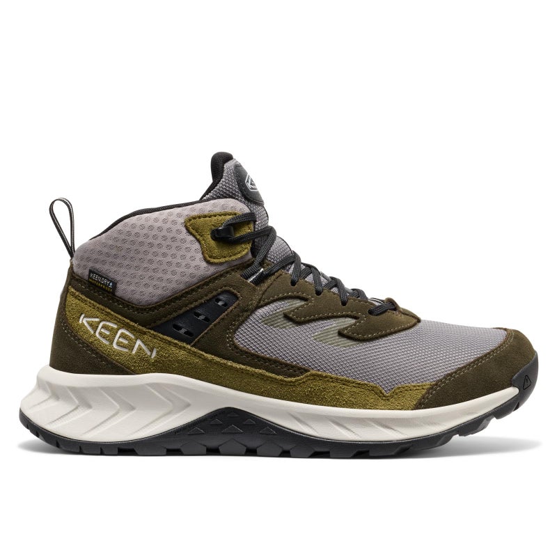 KEEN Men's Hightrail Mid Height Durable Lightweight Breathable Leather Waterproof Hiking Boots, Steel Grey/ForeST Night, 12 - Image 2